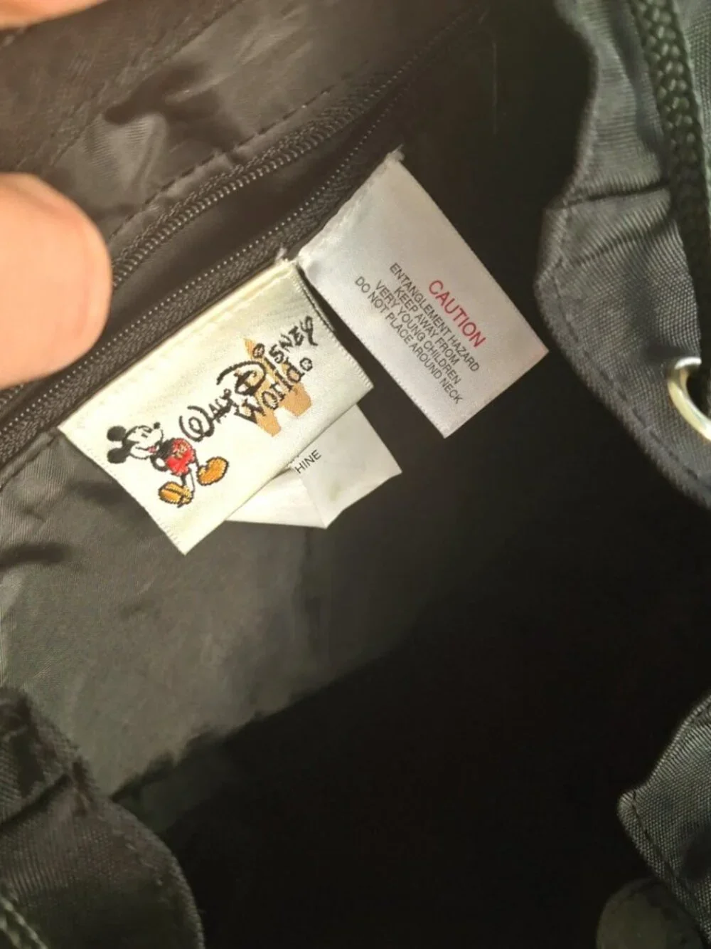 Disney Parks Discontinued Character Letters Embroidered Backpack Black WDW 2013